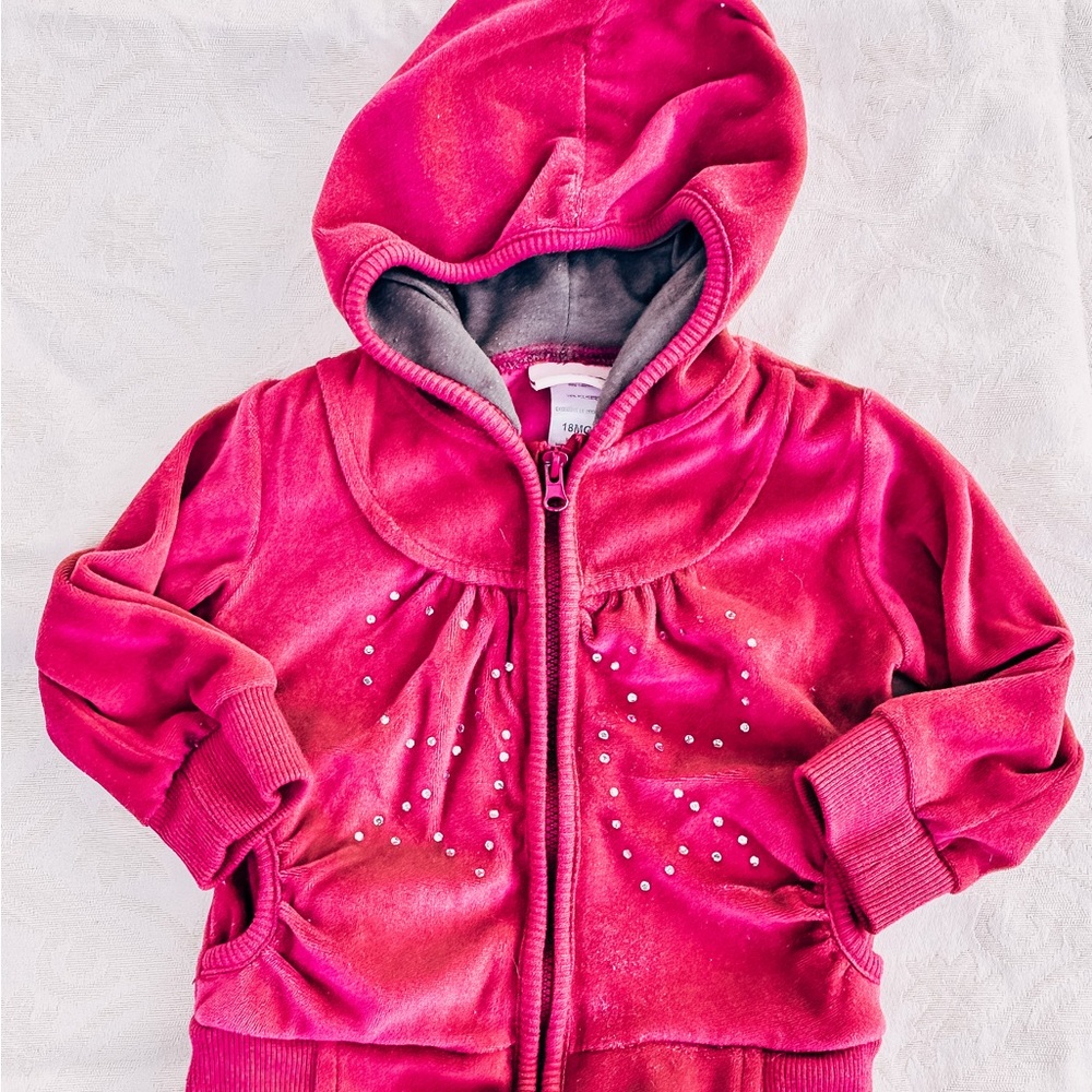 Little Lass Velour zip up Infant